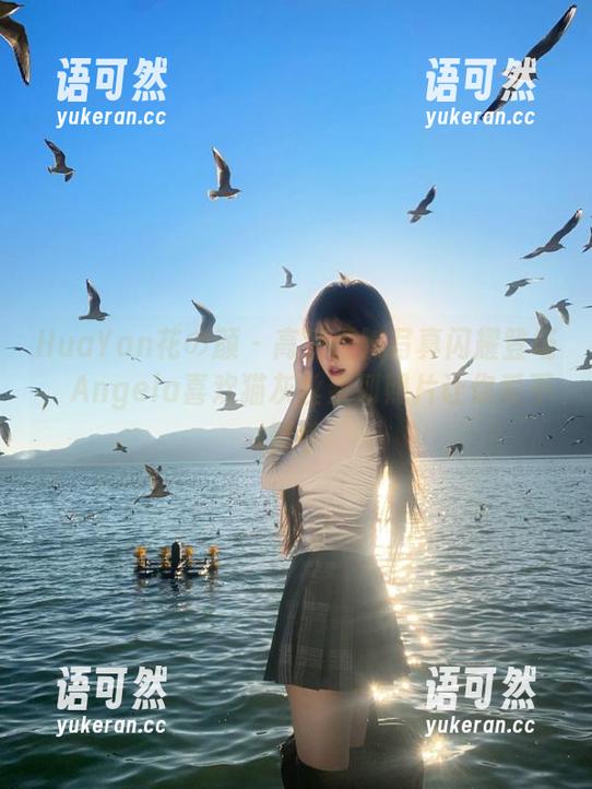 HuaYan花の颜 - 高清细腻写真闪耀登场，Angela喜欢猫灰丝系列照片让你爱不释手
